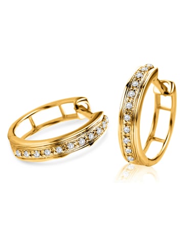 Revoni Gold-Creolen mit Diamanten