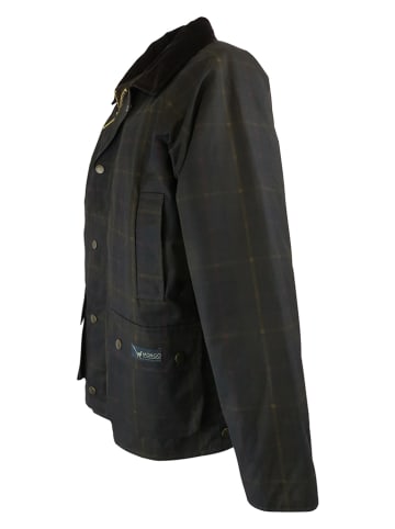 MGO leisure wear Kurtka przejściowa "York" w kolorze szaro-ciemnozielonym