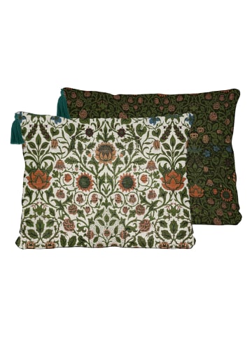 Madre Selva Kissenhülle "Williams Garden" in Grün/ Bunt - (L)50 x (B)35 cm