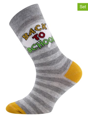 ewers 2-delige set: sokken grijs