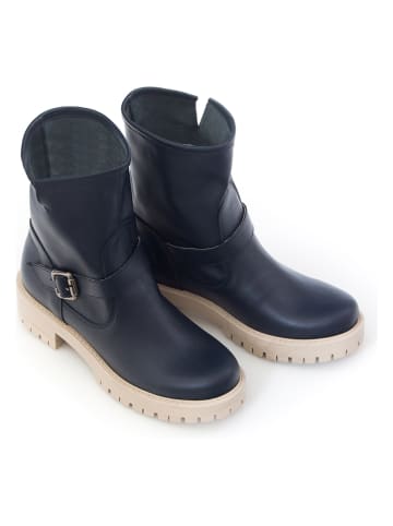 Zapato Leder-Boots in Dunkelblau