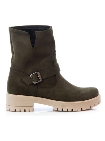 Zapato Leder-Boots in Khaki