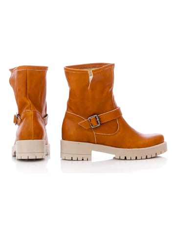 Zapato Leder-Boots in Orange
