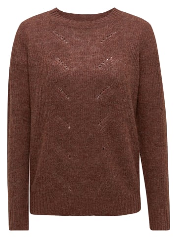 ESPRIT Sweter w kolorze ciemnobrązowym