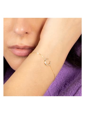 OR ÉCLAT Gold-Armkette "Demi lune 2" mit Schmuckelement