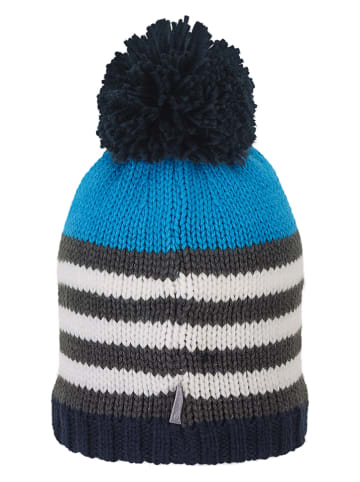 Sterntaler Dzianinowa czapka w kolorze szaro-niebiesko-granatowym