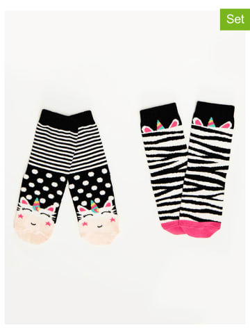 Denokids 2-delige set: sokken "Zebra" zwart/wit