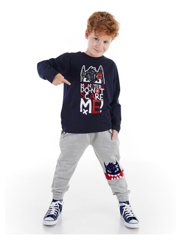 Denokids 2-częściowy zestaw "Don't Scare" w kolorze szaro-czarnym