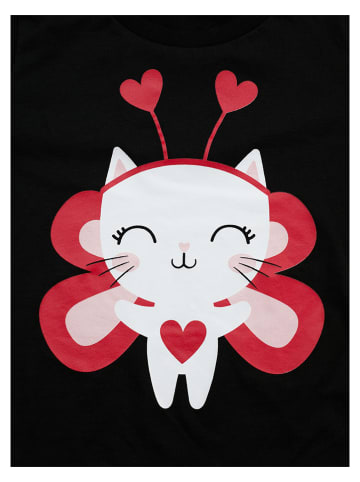 Denokids 2-częściowy zestaw "Cute Cat" w kolorze czarno-czerwonym
