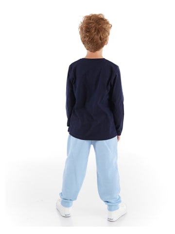 Denokids 2-delige outfit "Clang" donkerblauw/lichtblauw