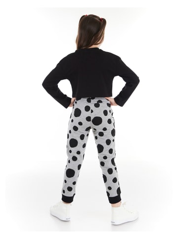 Denokids 2-delige outfit "Penguen" grijs/zwart