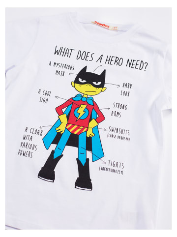 Denokids 2-delige outfit "Need a Hero" zwart/wit