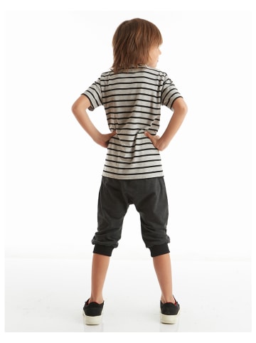 Denokids 2-delige outfit "Lets Play" grijs/antraciet