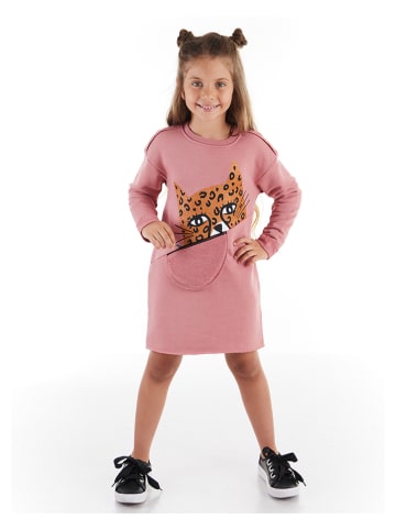 Deno Kids Sukienka "Leopard" w kolorze jasnoróżowym