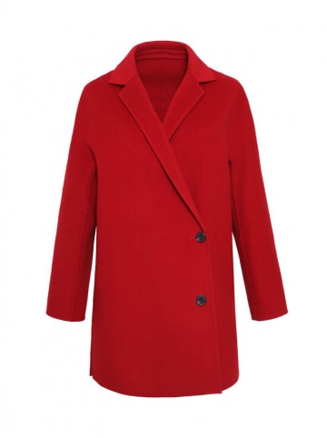 HEXELINE Wełniany płaszcz w kolorze czerwonym