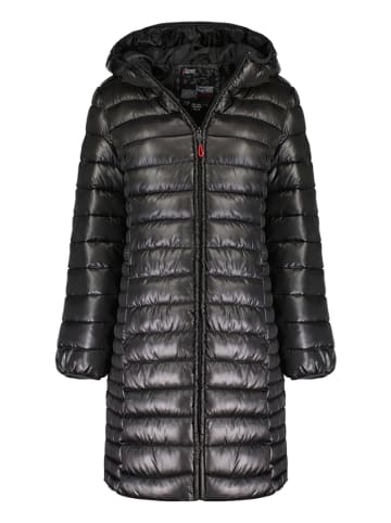 Canadian Peak Doorgestikte mantel "Colombiana Long Hood" zwart