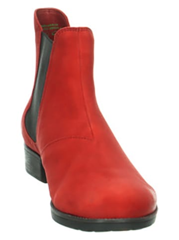 Think! Leder-Chelsea-Boots in Rot