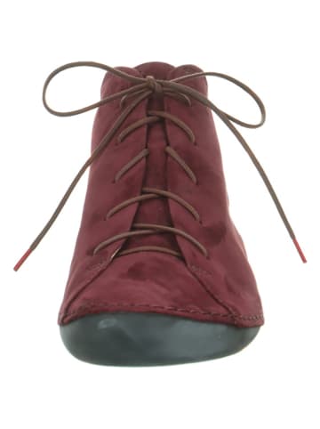 Think! Leder-Ankle-Boots "Kapsl" in Bordeaux