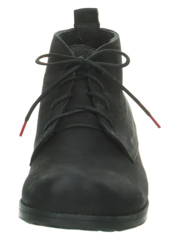 Think! Leder-Ankle-Boots in Schwarz