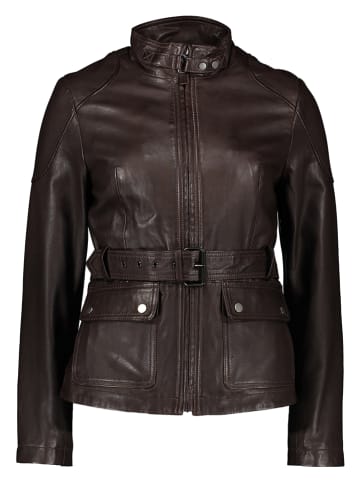 7eleven Lederjacke "Kati" in Dunkelbraun