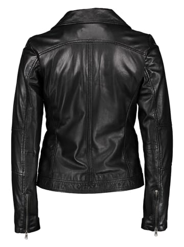 7eleven Skórzana kurtka "Mona" w kolorze czarnym