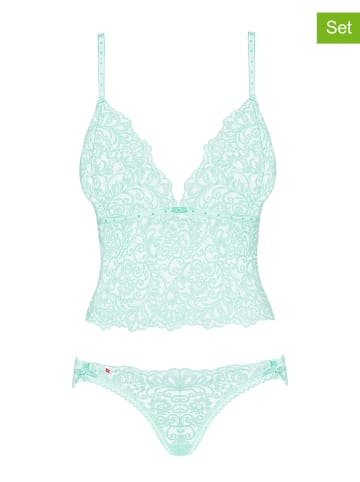 Obsessive 2-delige lingerieset mintgroen