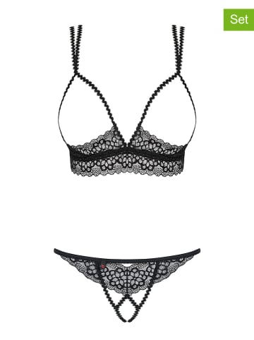 Obsessive 2tlg. Wäsche-Set in Schwarz