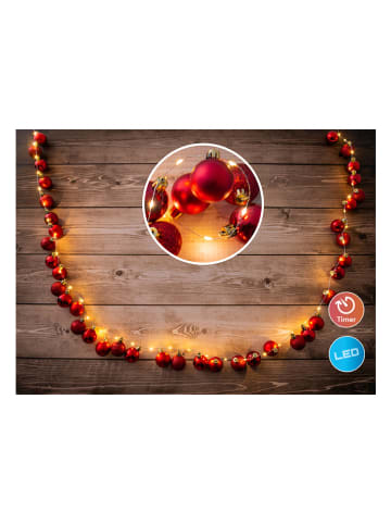 näve LED-Outdoor-Lichterkette in Rot - (L)250 cm