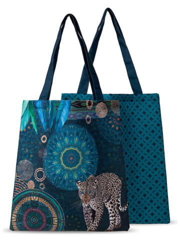 Hip Shopper bag "Imena" w kolorze niebieskim - 45 x 40 cm