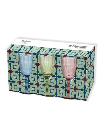 Tognana Kieliszki (3 szt.) w różnych kolorach do wina - 260 ml
