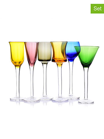 DUKA 6-delige set: borrelglazen meerkleurig