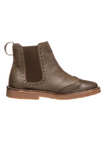 kmins woman Leder-Chelsea-Boots in Khaki