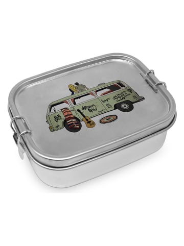 ppd Roestvrijstalen lunchbox "Freedom" grijs - (B)16,5 x (H)6 x (D)14 cm