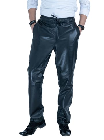 Isaco und Kawa Skórzane spodnie w kolorze czarnym