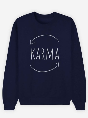 WOOOP Sweatshirt "Karma" donkerblauw