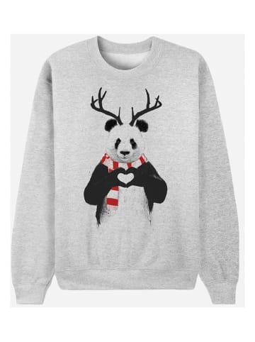 WOOOP Sweatshirt "Xmas Panda" in Grau