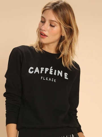 WOOOP Sweatshirt "Caffeine Please" zwart