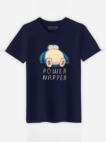 WOOOP Shirt "Power Napper" donkerblauw
