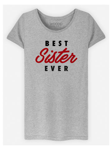 WOOOP Shirt "Best Sister Ever" grijs