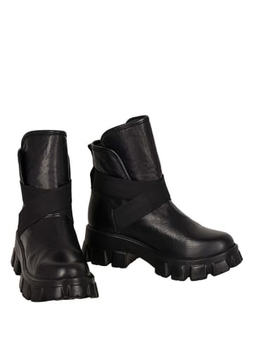 Noosy Leder-Boots in Schwarz