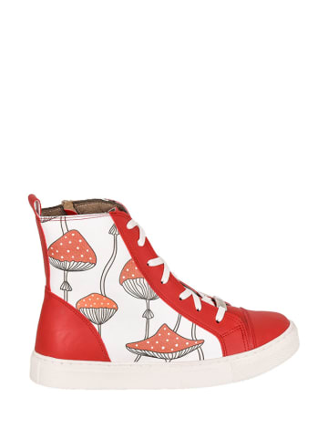 Noosy Sneakersy w kolorze czerwono-białym ze wzorem