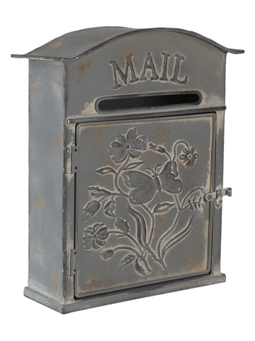 Clayre & Eef Brievenbus antraciet - (B)26 x (H)31 x (D)10 cm