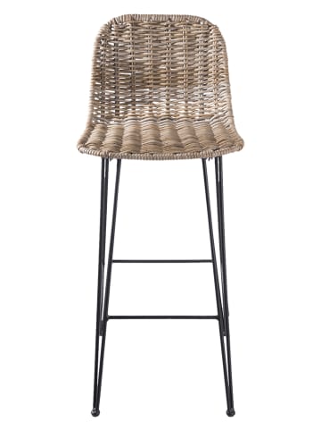 Clayre & Eef Barhocker in Beige/ Schwarz - (B)40 x (H)93 x (T)40 cm