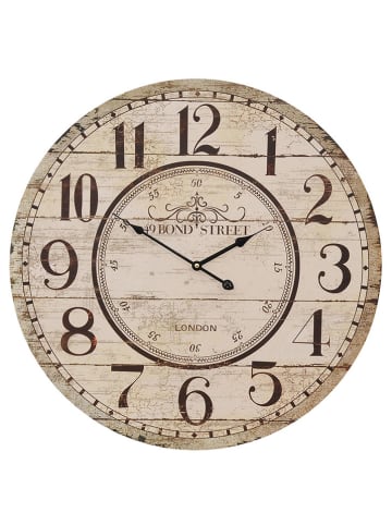 Clayre & Eef Wandklok beige - Ø 60 cm