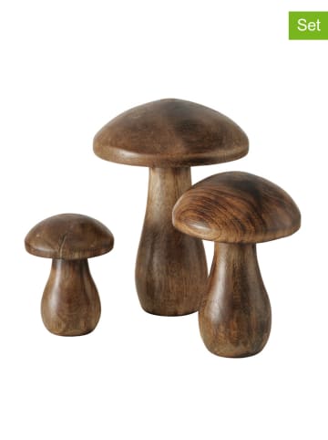 Boltze 3-delige set: decoratieve objecten "Terjol" bruin