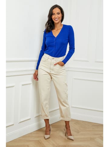 Soft Cashmere Cardigan in Blau