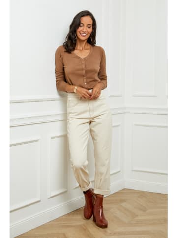 Soft Cashmere Cardigan in Hellbraun