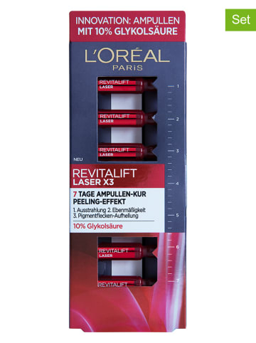 L'Oréal Paris 7-delige set: gezichtsverzorgingsampullen "Revitalift Laser x3", elk 1 ml