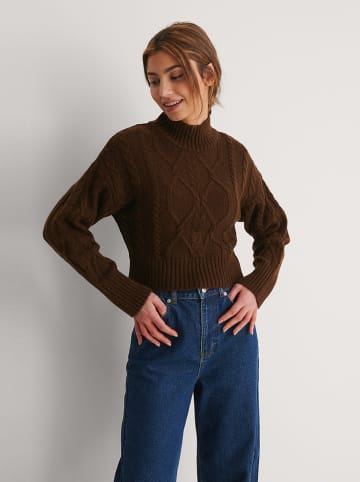 NA-KD Sweter w kolorze ciemnobrązowym