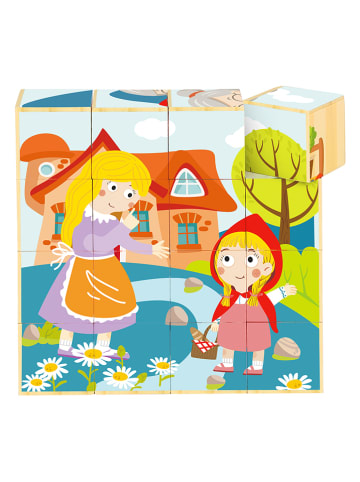 Tooky Toy 12-delige kubuspuzzel "Little Red Riding Hood" - vanaf 2 jaar